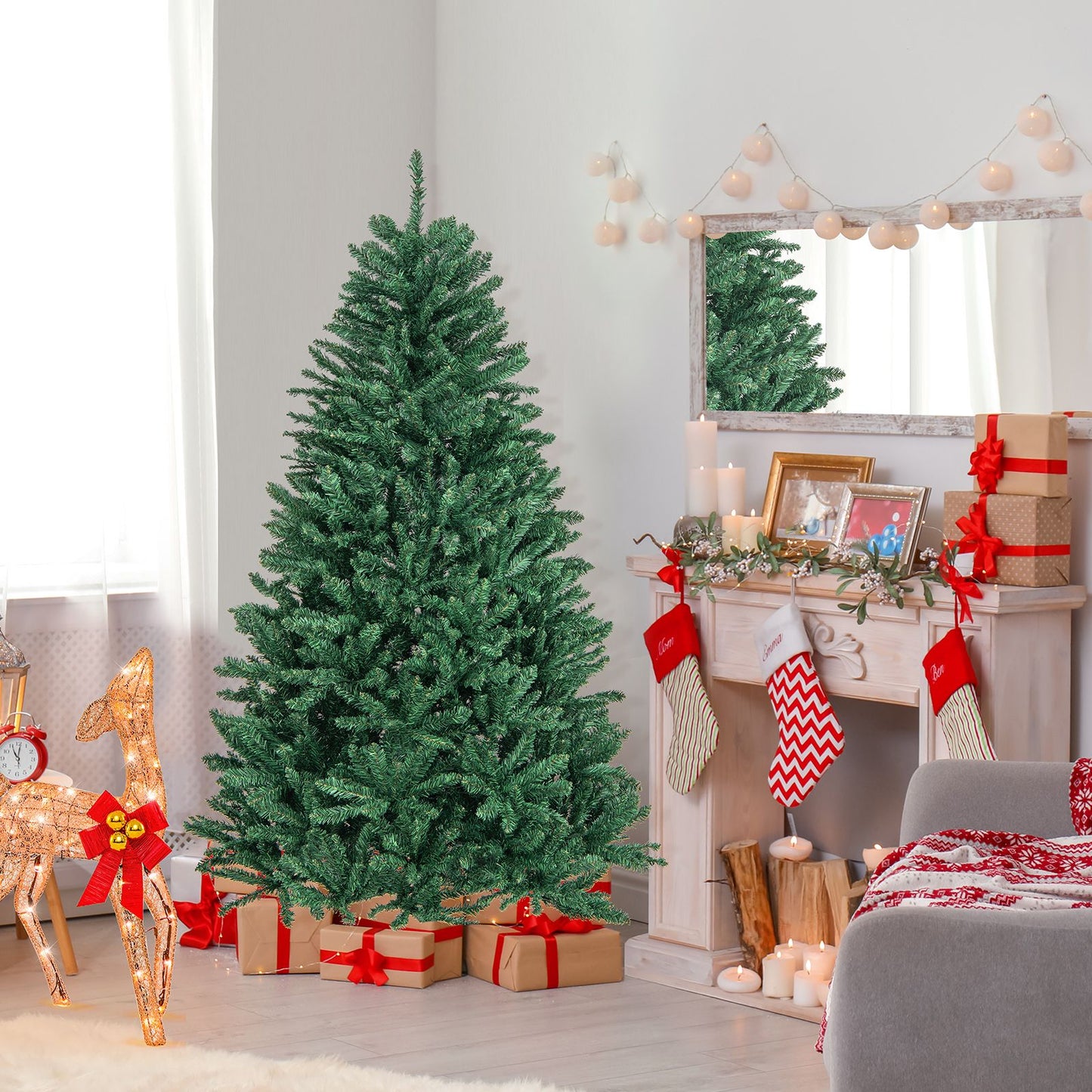 180/225Cm Artificial Christmas Tree with PVC Branch Tips